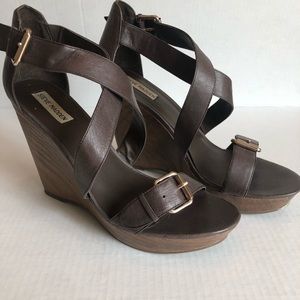 Steve Madden wedge sandals, worn twice, in box